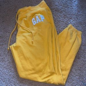 Mustard Yellow GAP cuffed sweatpants